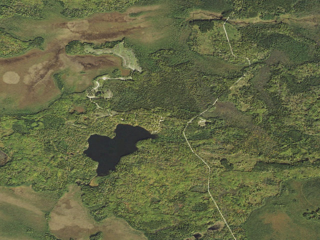 Aerial image of Pfeiffer Lake Campground