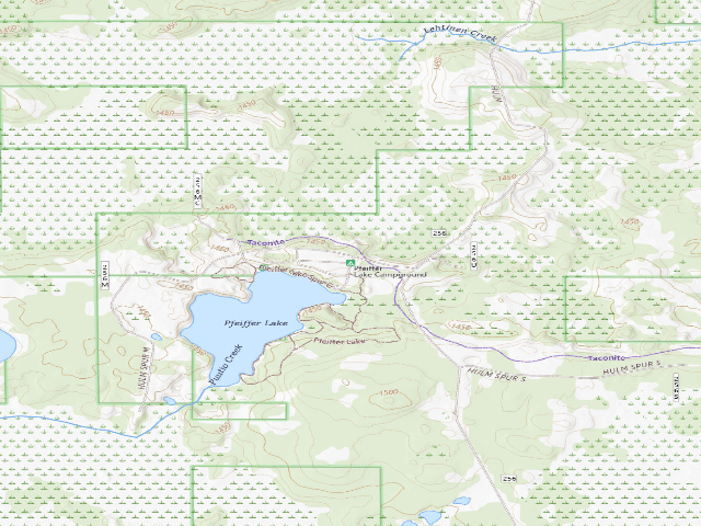 USGS topographic map of Pfeiffer Lake Campground