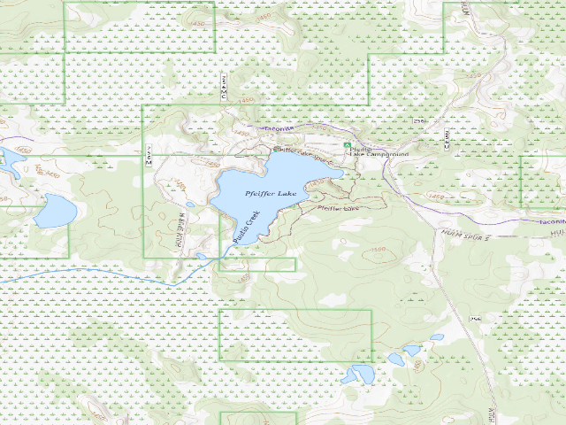USGS topographic map of Pfeiffer Site 2