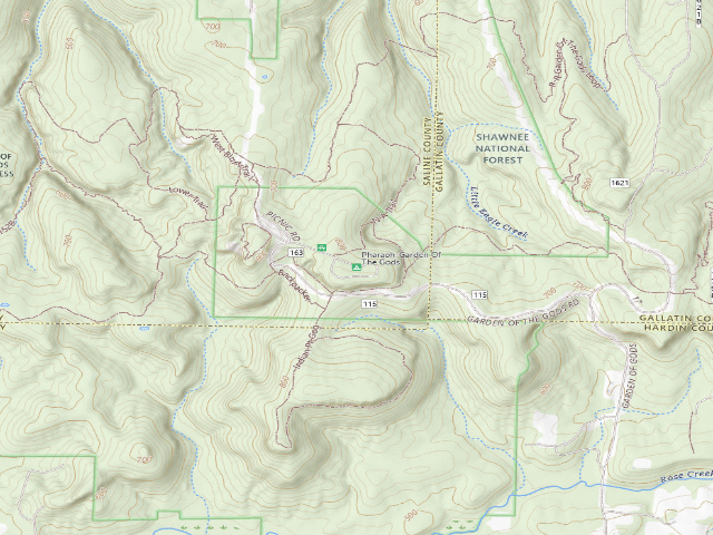 USGS topographic map of Pharaoh-Garden Of The Gods