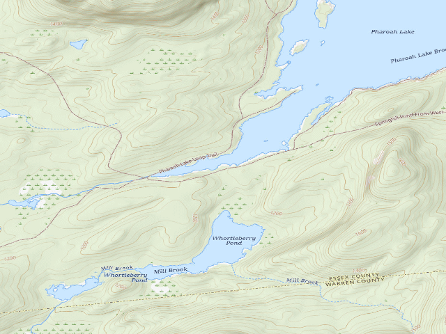 USGS topographic map of Pharaoh Lake PRIMITIVE TENT SITE 1 (Pharaoh Lake Wilderness)