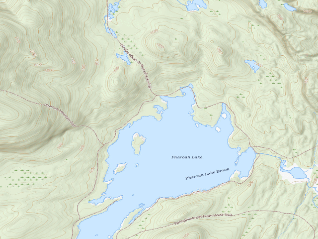 USGS topographic map of Pharaoh Lake PRIMITIVE TENT SITE 10 (Pharaoh Lake Wilderness)