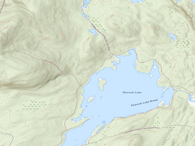 USGS topographic map of Pharaoh Lake PRIMITIVE TENT SITE 11 (Pharaoh Lake Wilderness)