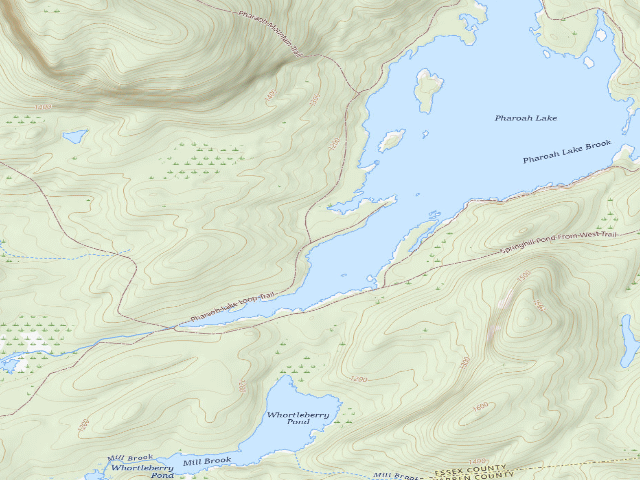 USGS topographic map of Pharaoh Lake PRIMITIVE TENT SITE 12 (Pharaoh Lake Wilderness)