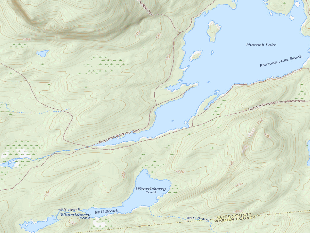 USGS topographic map of Pharaoh Lake PRIMITIVE TENT SITE 13 (Pharaoh Lake Wilderness)
