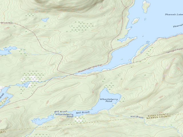 USGS topographic map of Pharaoh Lake PRIMITIVE TENT SITE 14 (Pharaoh Lake Wilderness)