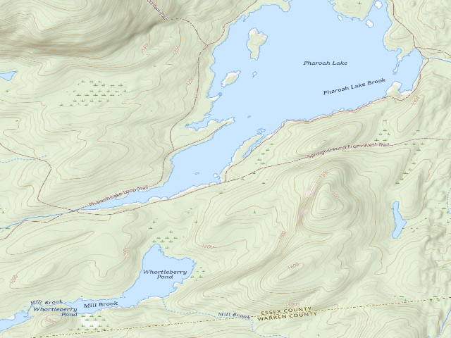 USGS topographic map of Pharaoh Lake PRIMITIVE TENT SITE 2 (Pharaoh Lake Wilderness)