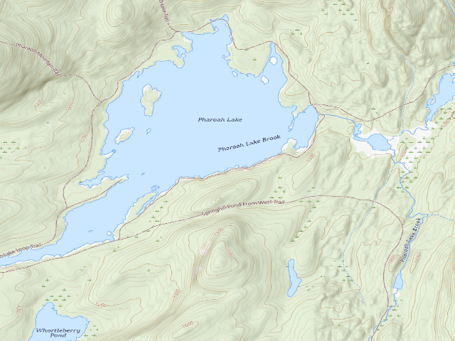 USGS topographic map of Pharaoh Lake PRIMITIVE TENT SITE 3 (Pharaoh Lake Wilderness)