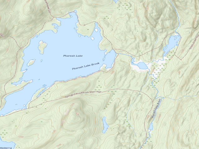 USGS topographic map of Pharaoh Lake PRIMITIVE TENT SITE 4 (Pharaoh Lake Wilderness)