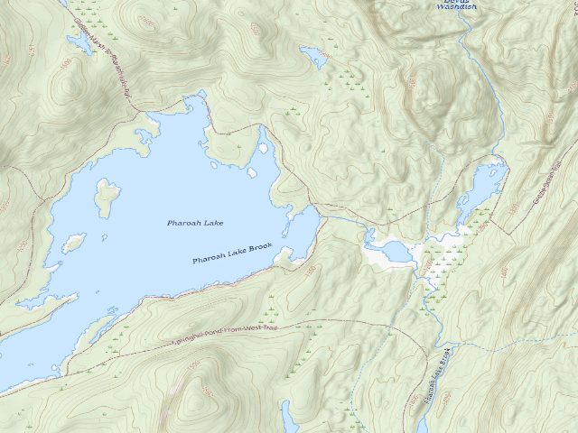 USGS topographic map of Pharaoh Lake PRIMITIVE TENT SITE 5 (Pharaoh Lake Wilderness)