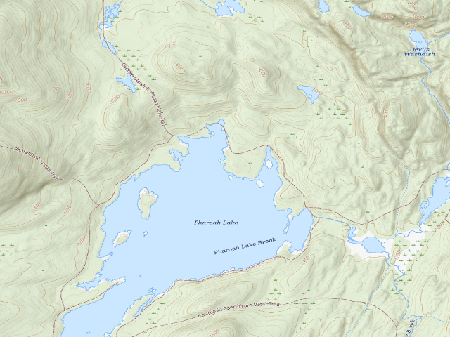 USGS topographic map of Pharaoh Lake PRIMITIVE TENT SITE 6 (Pharaoh Lake Wilderness)