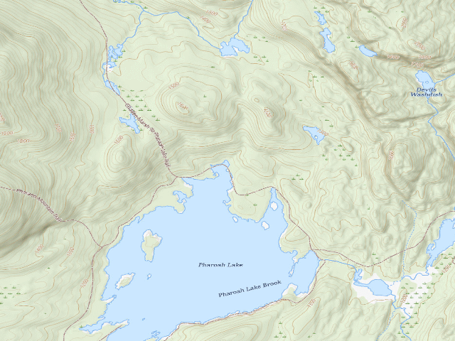 USGS topographic map of Pharaoh Lake PRIMITIVE TENT SITE 7 (Pharaoh Lake Wilderness)