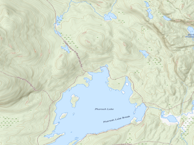 USGS topographic map of Pharaoh Lake PRIMITIVE TENT SITE 8 (Pharaoh Lake Wilderness)