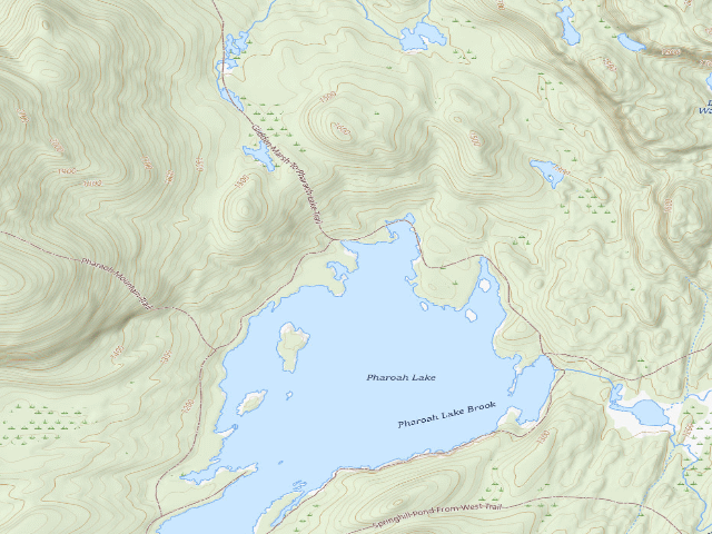 USGS topographic map of Pharaoh Lake PRIMITIVE TENT SITE 9 (Pharaoh Lake Wilderness)