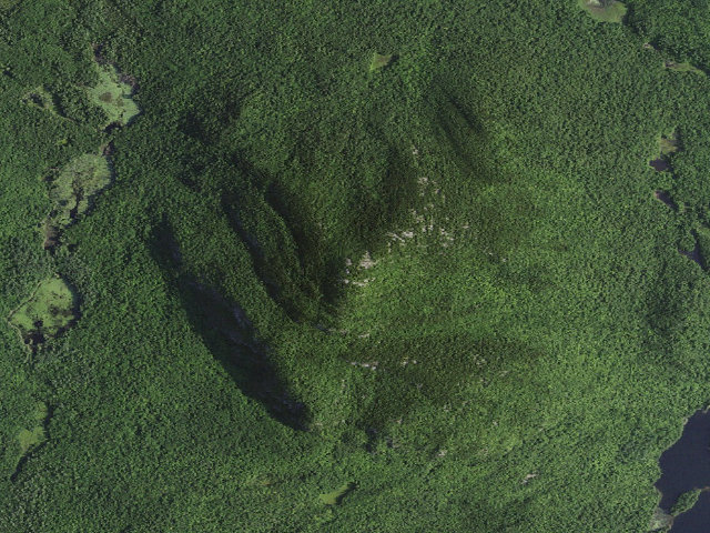 Aerial image of Pharaoh Mountain Primitive Tent Site (Pharaoh Lake Wilderness)