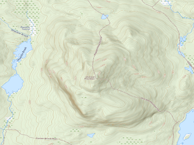 USGS topographic map of Pharaoh Mountain Primitive Tent Site (Pharaoh Lake Wilderness)