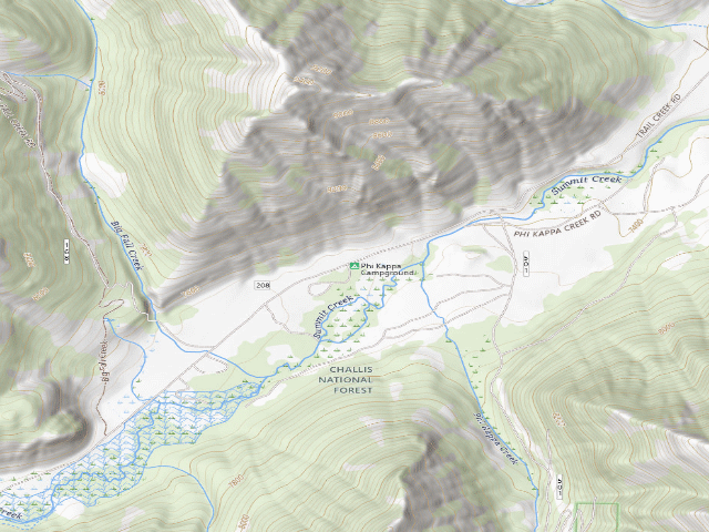 USGS topographic map of Phi Kappa Campground