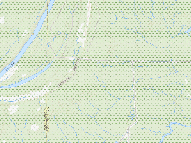 USGS topographic map of Phil Bryant WMA camp site 1