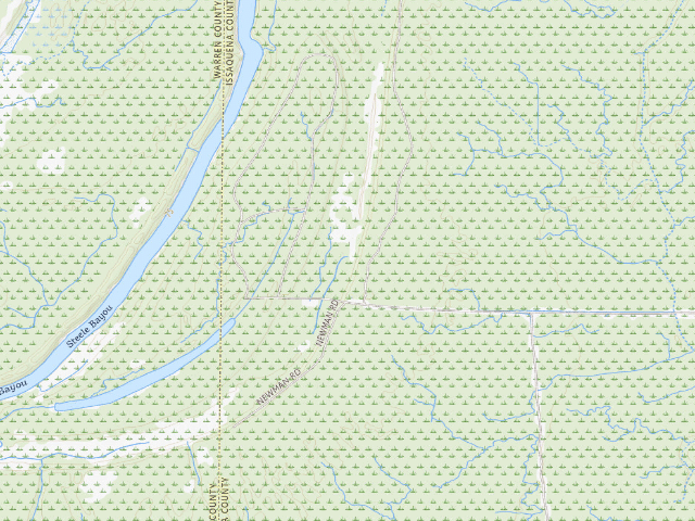 USGS topographic map of Phil Bryant WMA camp site 2