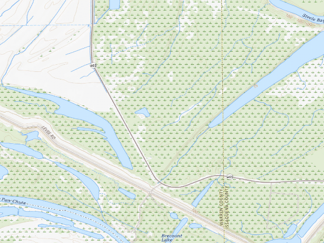 USGS topographic map of Phil Bryant WMA camp site 3
