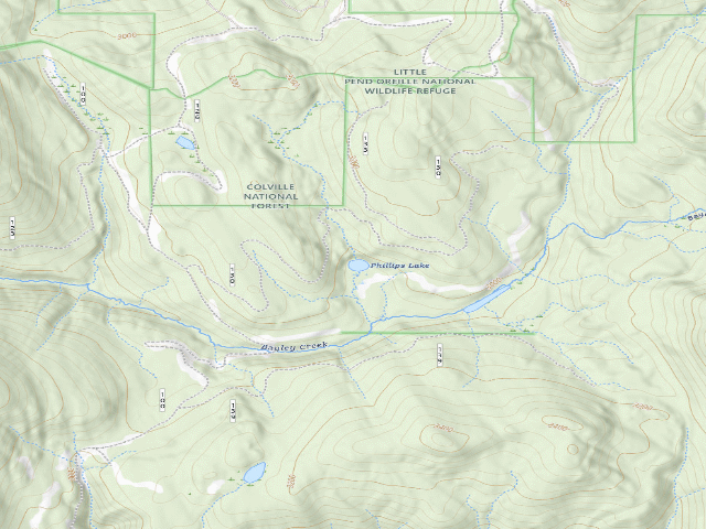 USGS topographic map of Phillips Lake