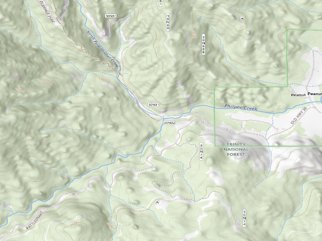 USGS topographic map of Philpot Campground