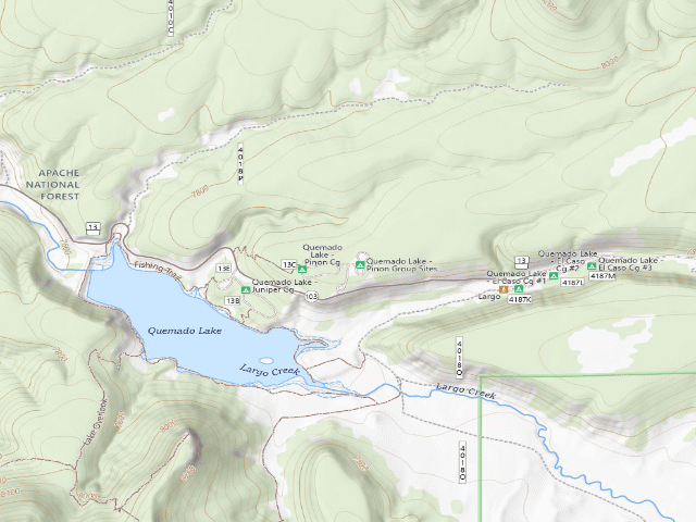 USGS topographic map of Piñon Campground