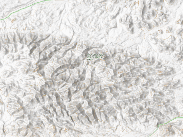 USGS topographic map of Picacho Peak Wilderness
