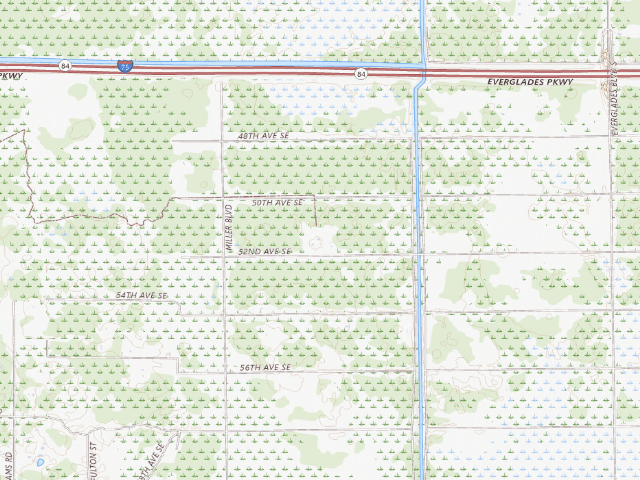 USGS topographic map of Picayune Strand Horseshoe Primitive Campground