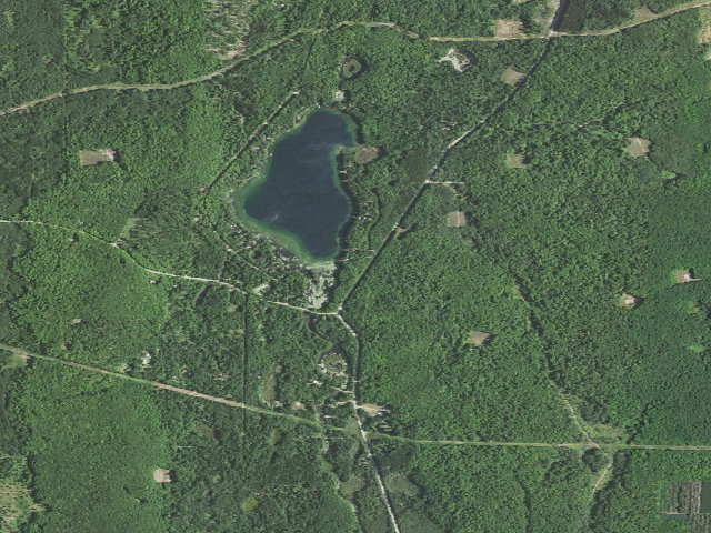 Aerial image of Pickerel Lake (Kalkaska) State Forest Campground