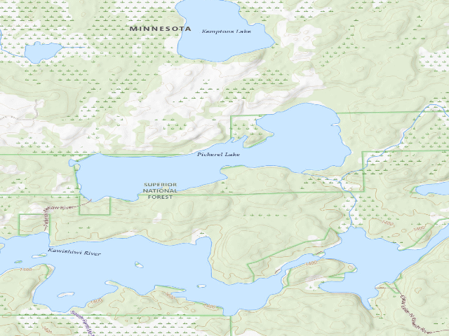 USGS topographic map of Pickerel Lake Site 1