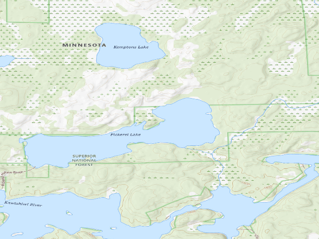 USGS topographic map of Pickerel Lake Site 2