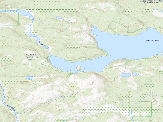 USGS topographic map of Picket Lake Site 1