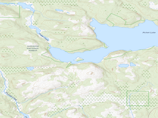 USGS topographic map of Picket Lake Site 2