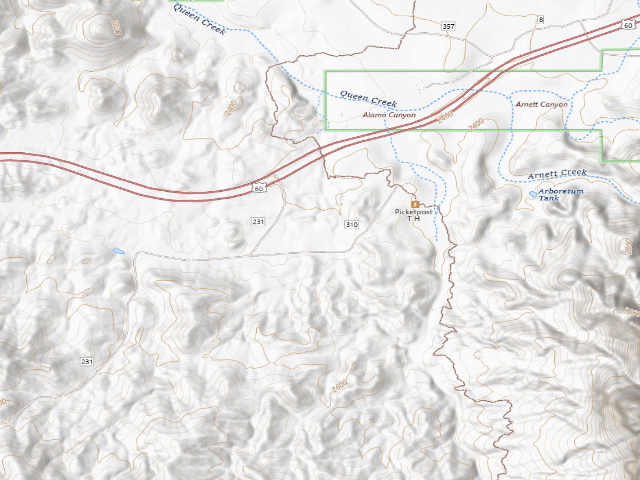 USGS topographic map of Picket Post Dispersed