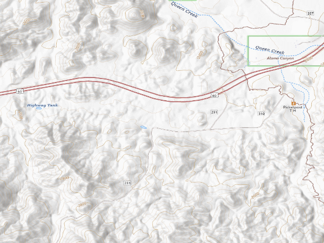USGS topographic map of Picket Post Dispersed