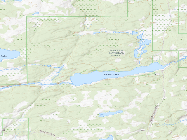 USGS topographic map of Pickett Lake Site 1