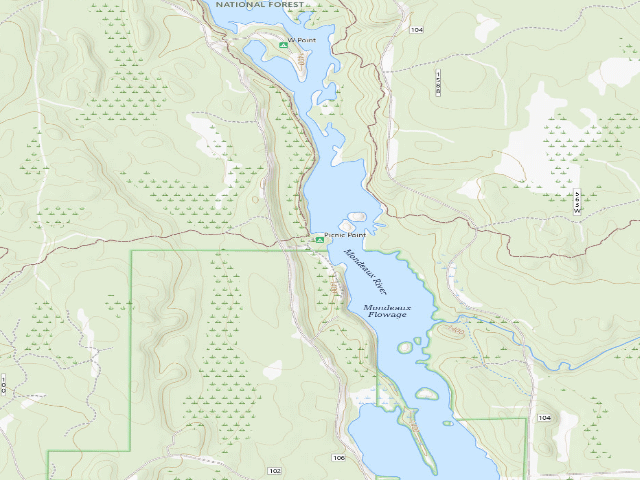 USGS topographic map of Picnic Point