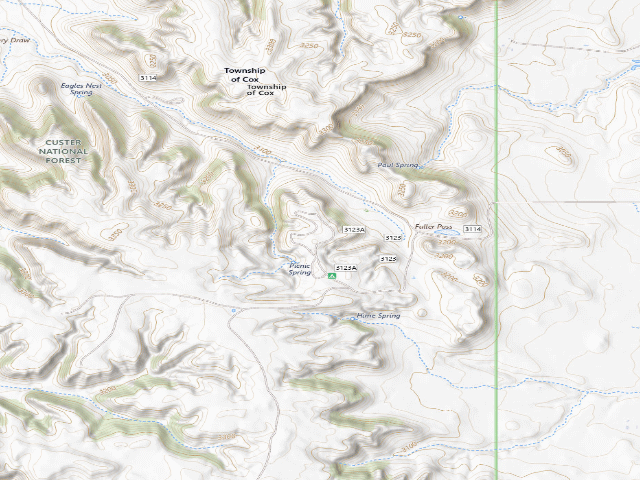 USGS topographic map of Picnic Spring Campground