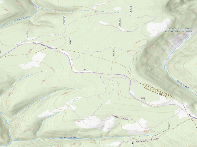 USGS topographic map of Pierce Park Rd 189-1
