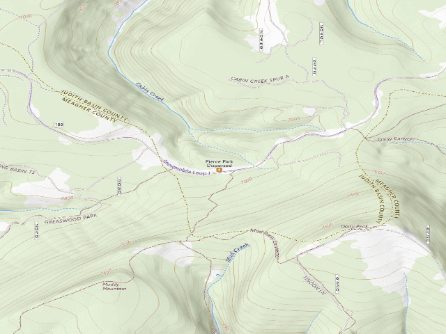 USGS topographic map of Pierce Park Rd 189-4