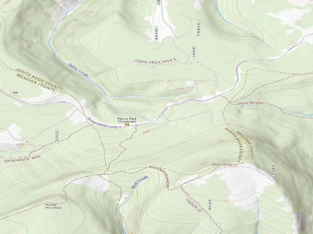 USGS topographic map of Pierce Park Rd 189-5