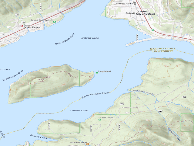 USGS topographic map of Piety Island