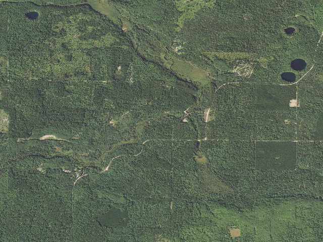 Aerial image of Pigeon River State Forest Campground