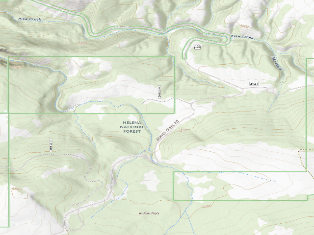 USGS topographic map of Pike Gulch Rd 138 012