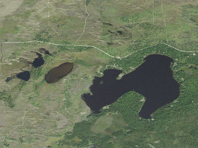 Aerial image of Pike Lake State Forest Campground-Luce