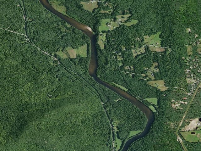 Aerial image of Pikes Beach Campsite 4 (Lake George Wild Forest)