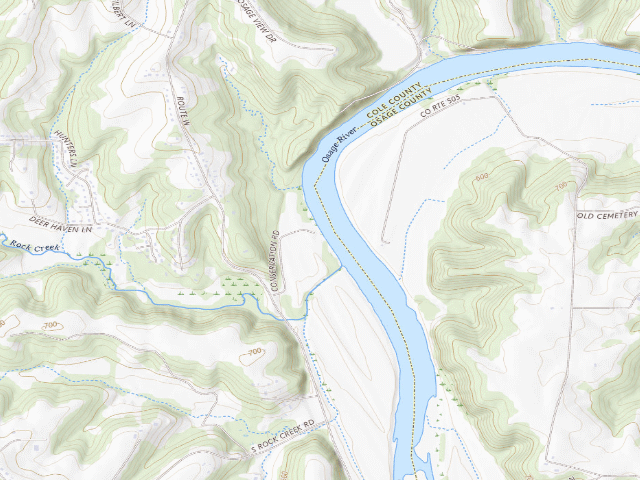USGS topographic map of Pikes Camp Access