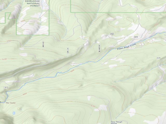 USGS topographic map of Pikes Peak Gulch-003