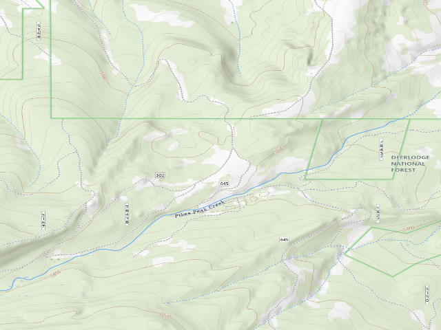 USGS topographic map of Pikes Peak Gulch-004